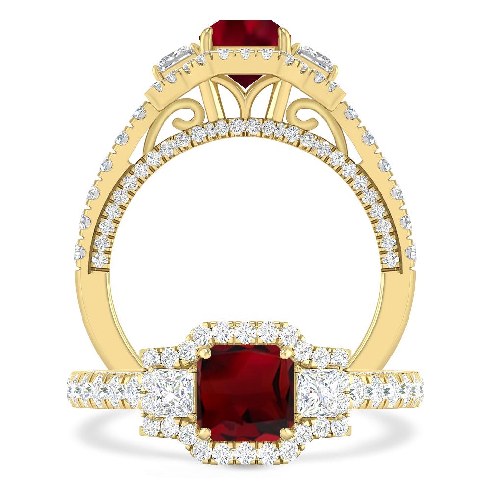 Yellow Gold - Garnet
