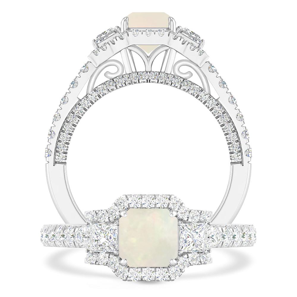 White Gold - Opal