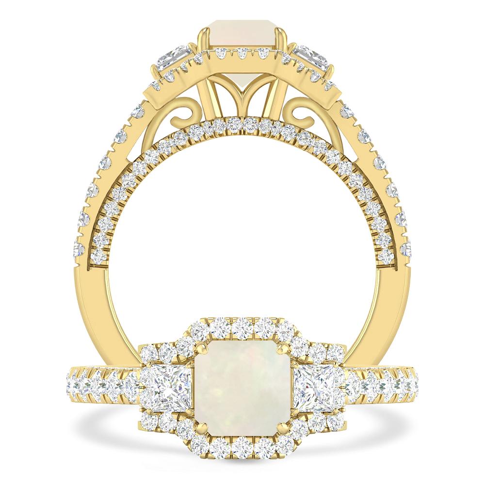 Yellow Gold - Opal