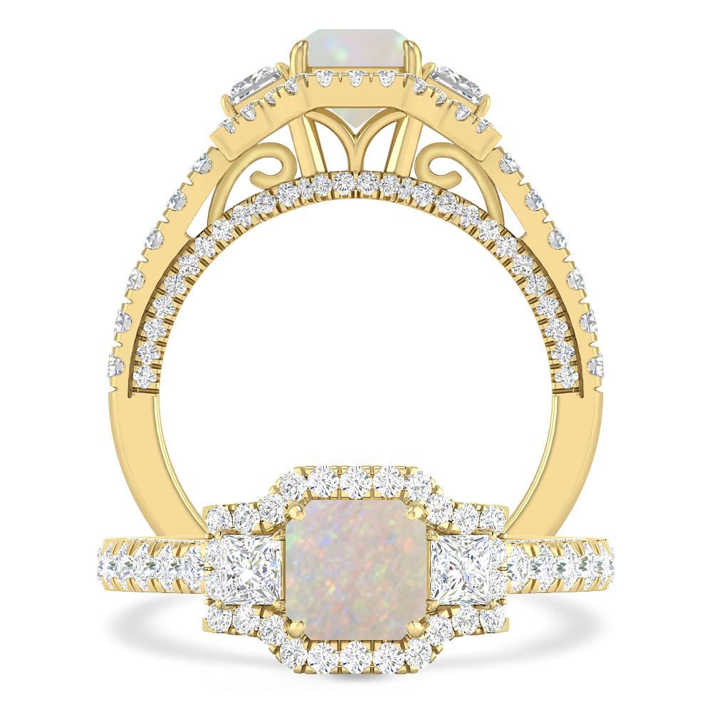 Yellow Gold - Opal