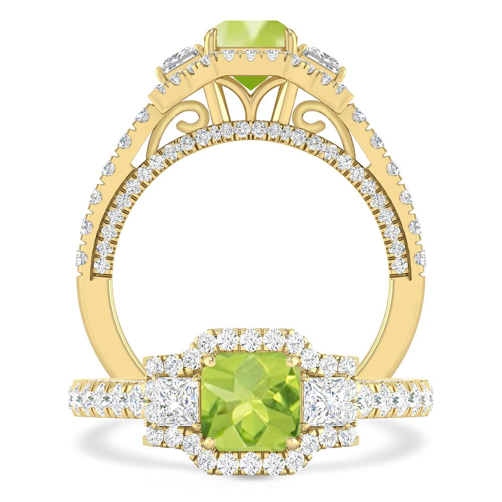 Yellow Gold - Peridot