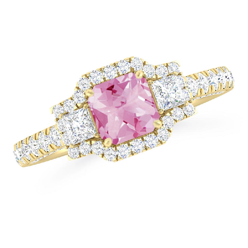 Yellow Gold - Pink Tourmaline