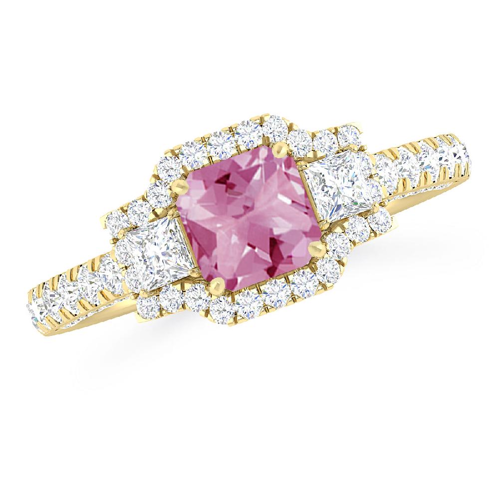 Yellow Gold - Pink Tourmaline