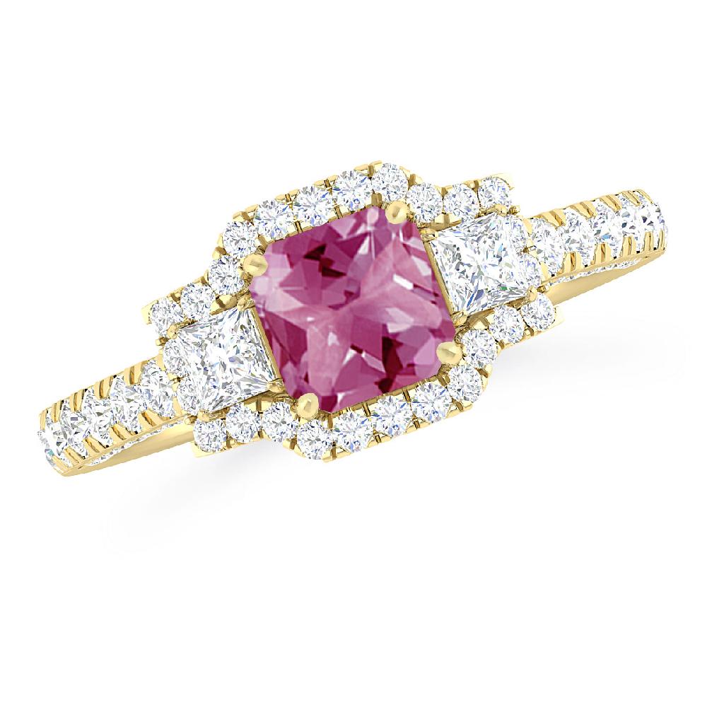 Yellow Gold - Pink Tourmaline