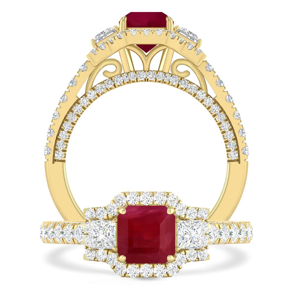 Yellow Gold - Ruby