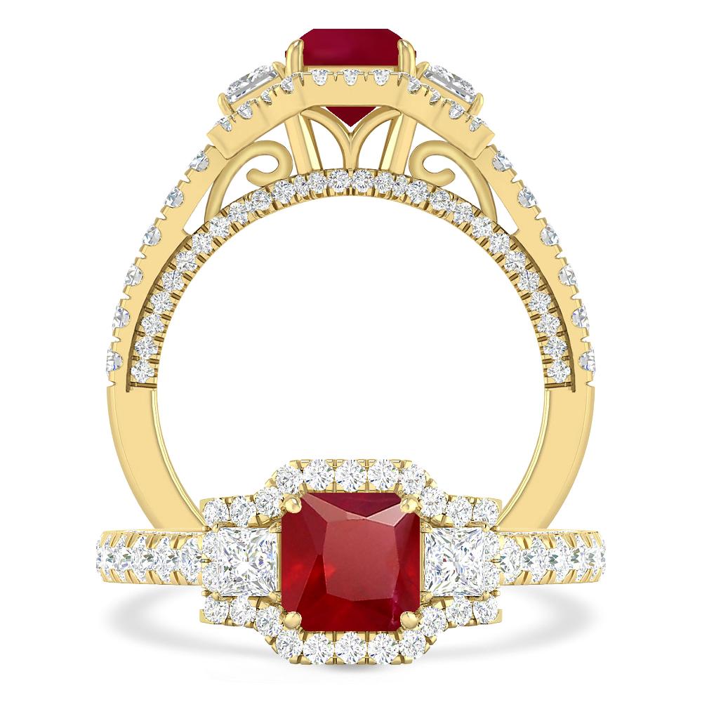 Yellow Gold - Ruby