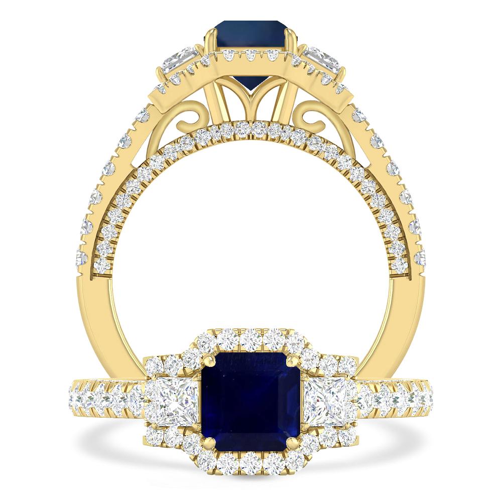 Yellow Gold - Sapphire