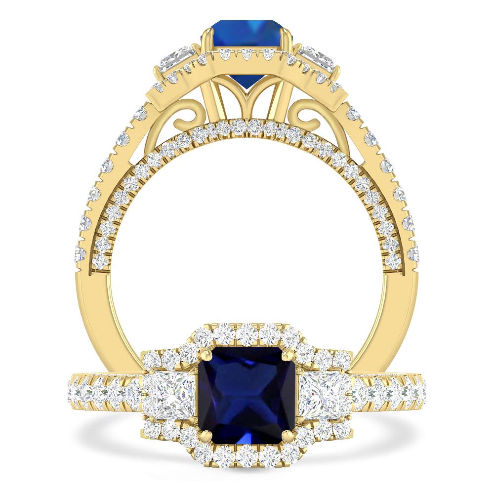Yellow Gold - Sapphire