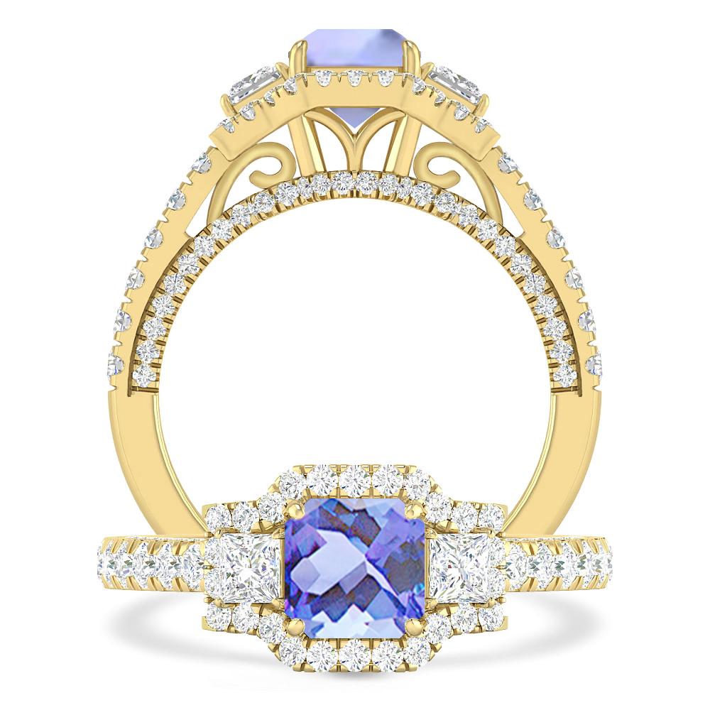 Yellow Gold - Tanzanite
