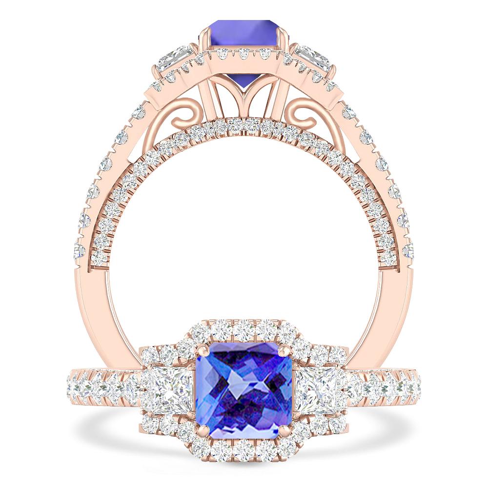 Rose Gold - Tanzanite