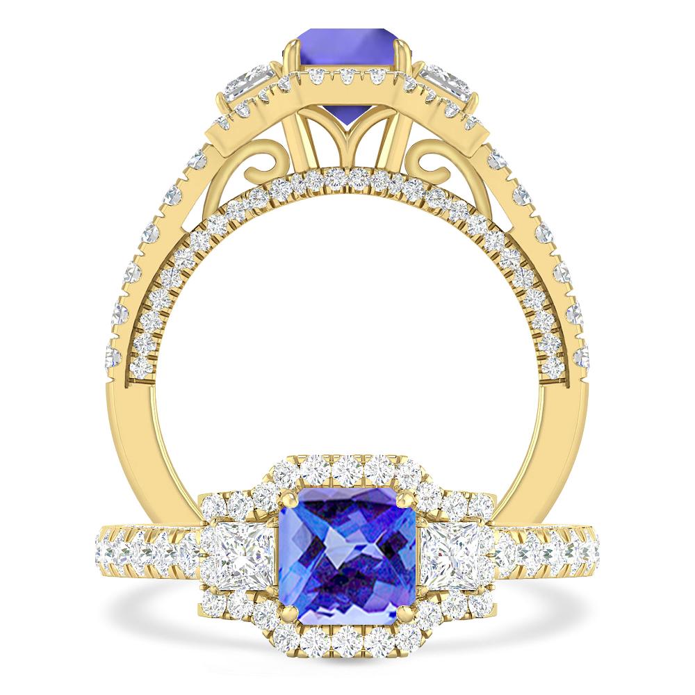 Yellow Gold - Tanzanite
