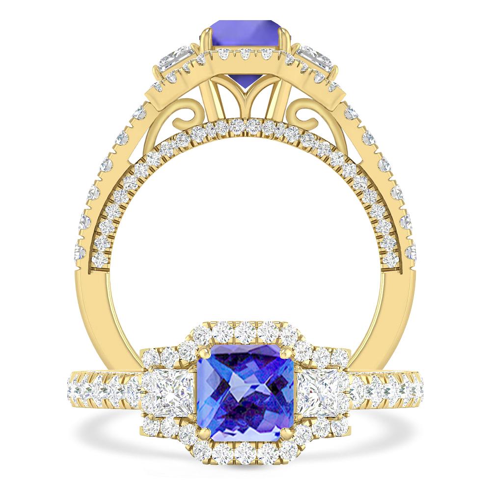 Yellow Gold - Tanzanite