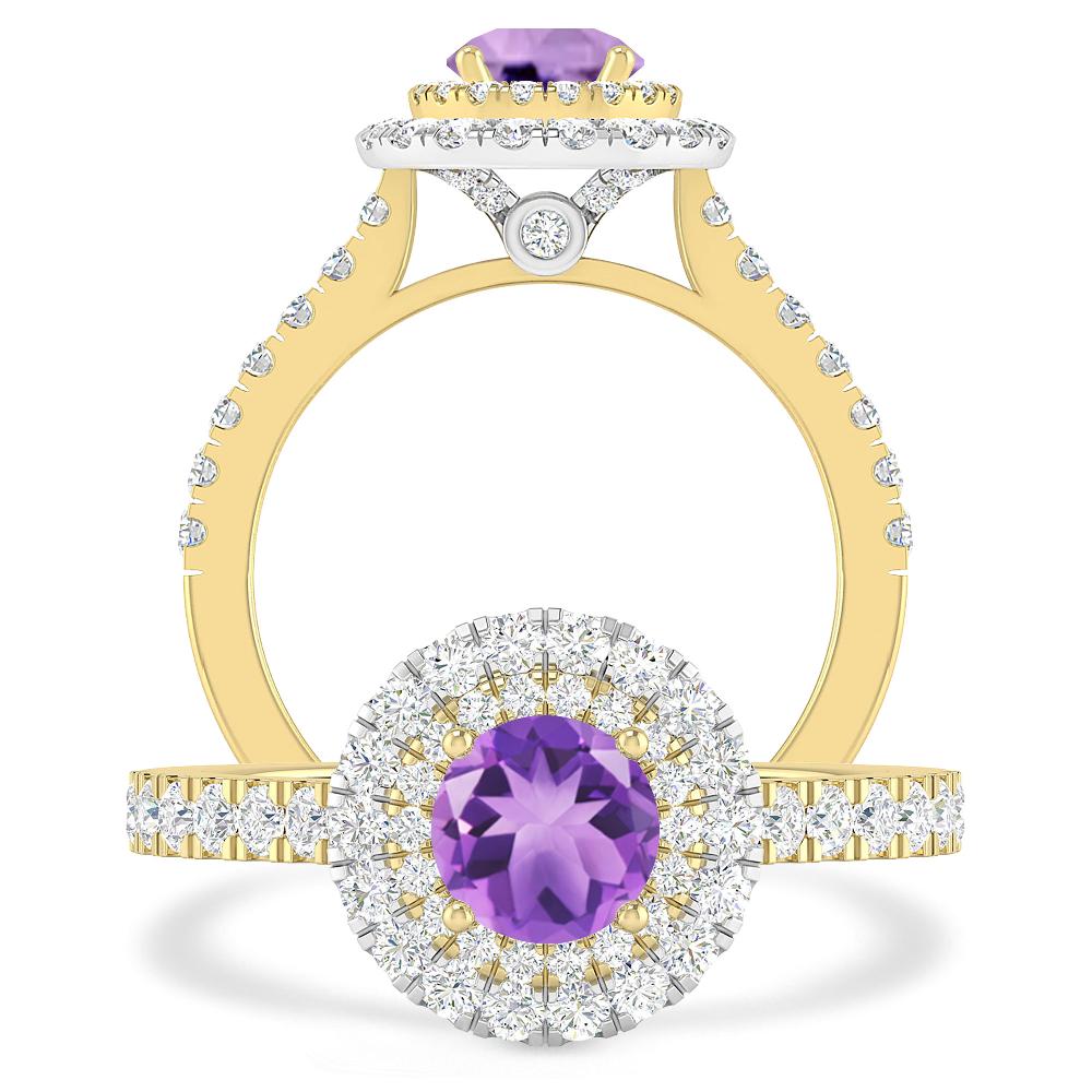 Yellow Gold - Amethyst