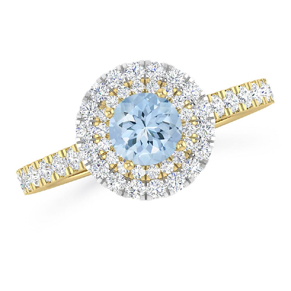 Yellow Gold - Aquamarine