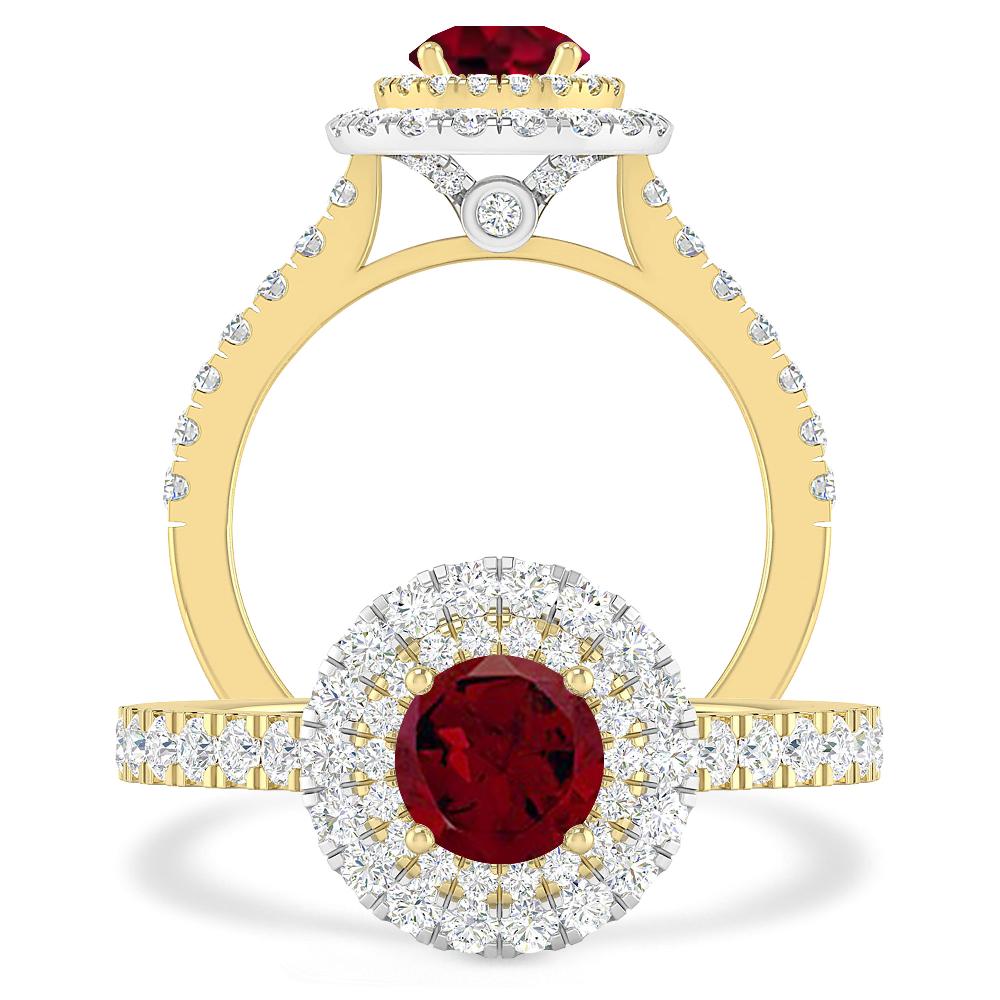 Yellow Gold - Garnet