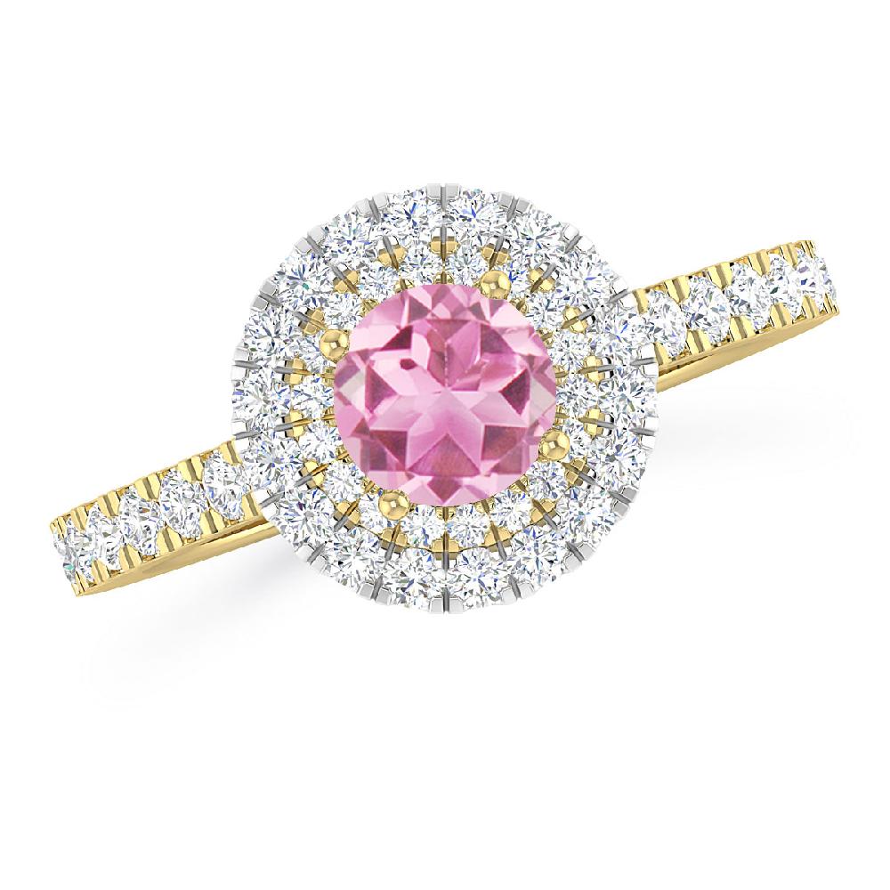 Yellow Gold - Pink Tourmaline