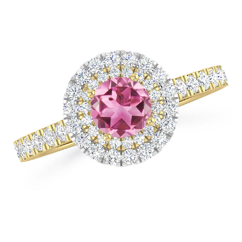 Yellow Gold - Pink Tourmaline