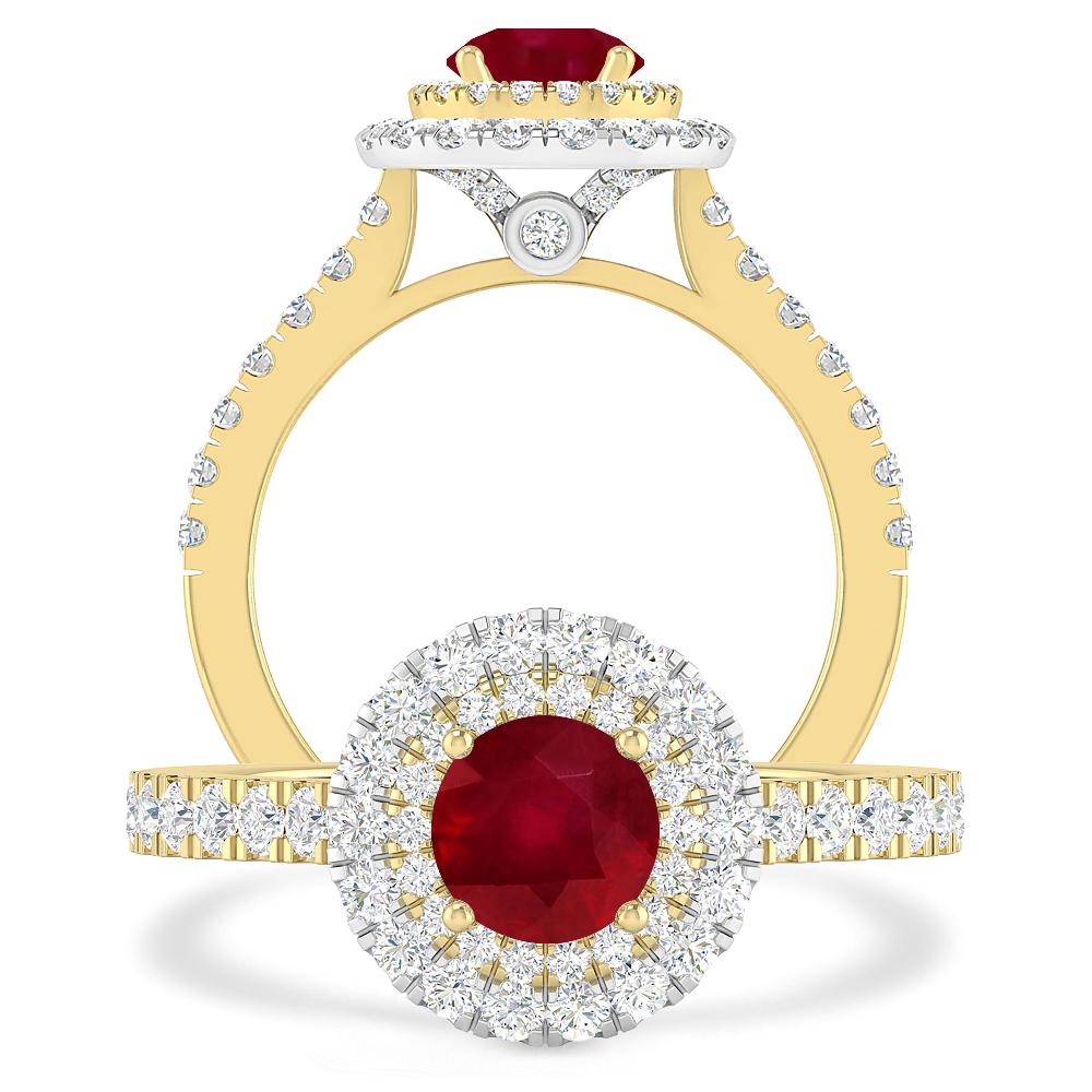 Yellow Gold - Ruby