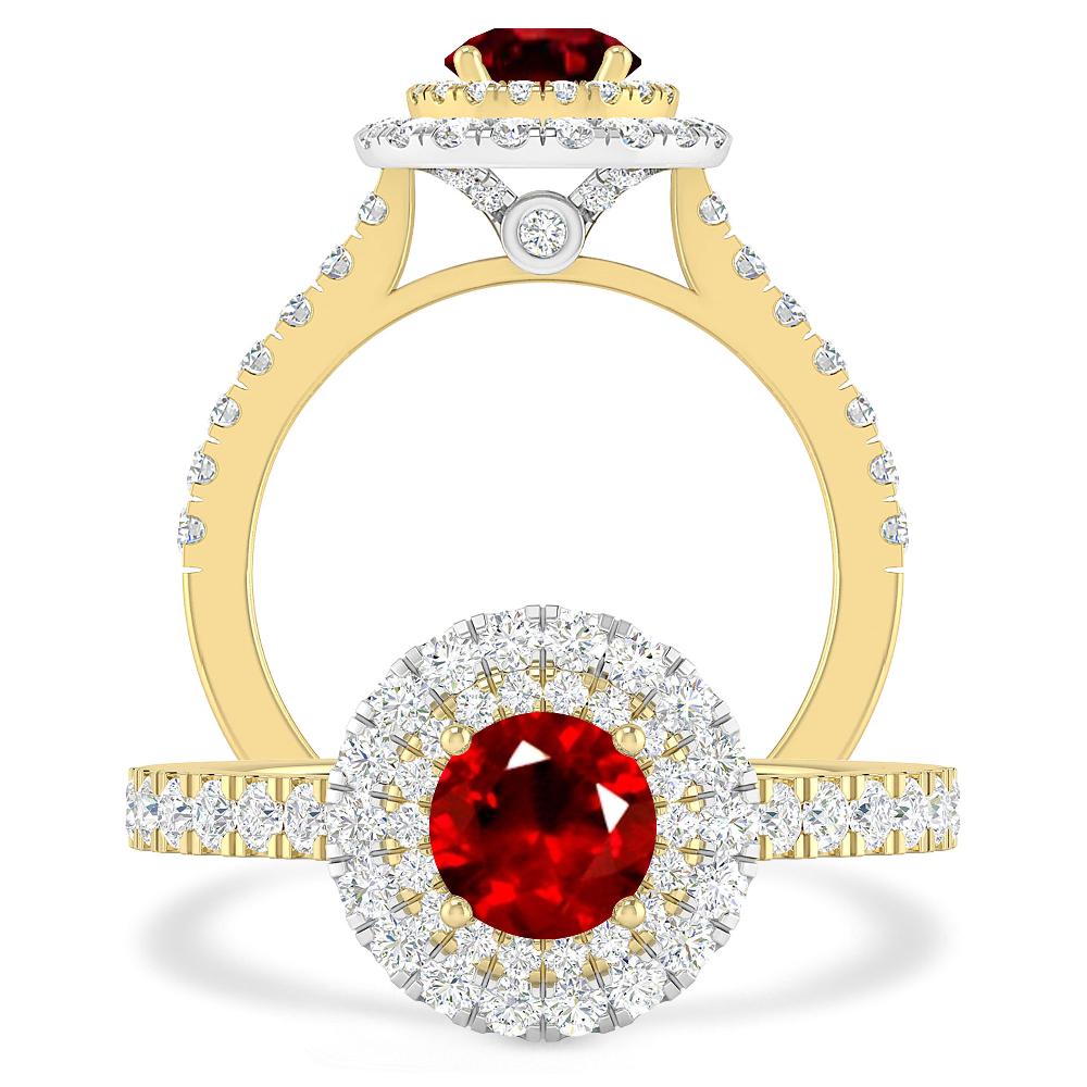 Yellow Gold - Ruby