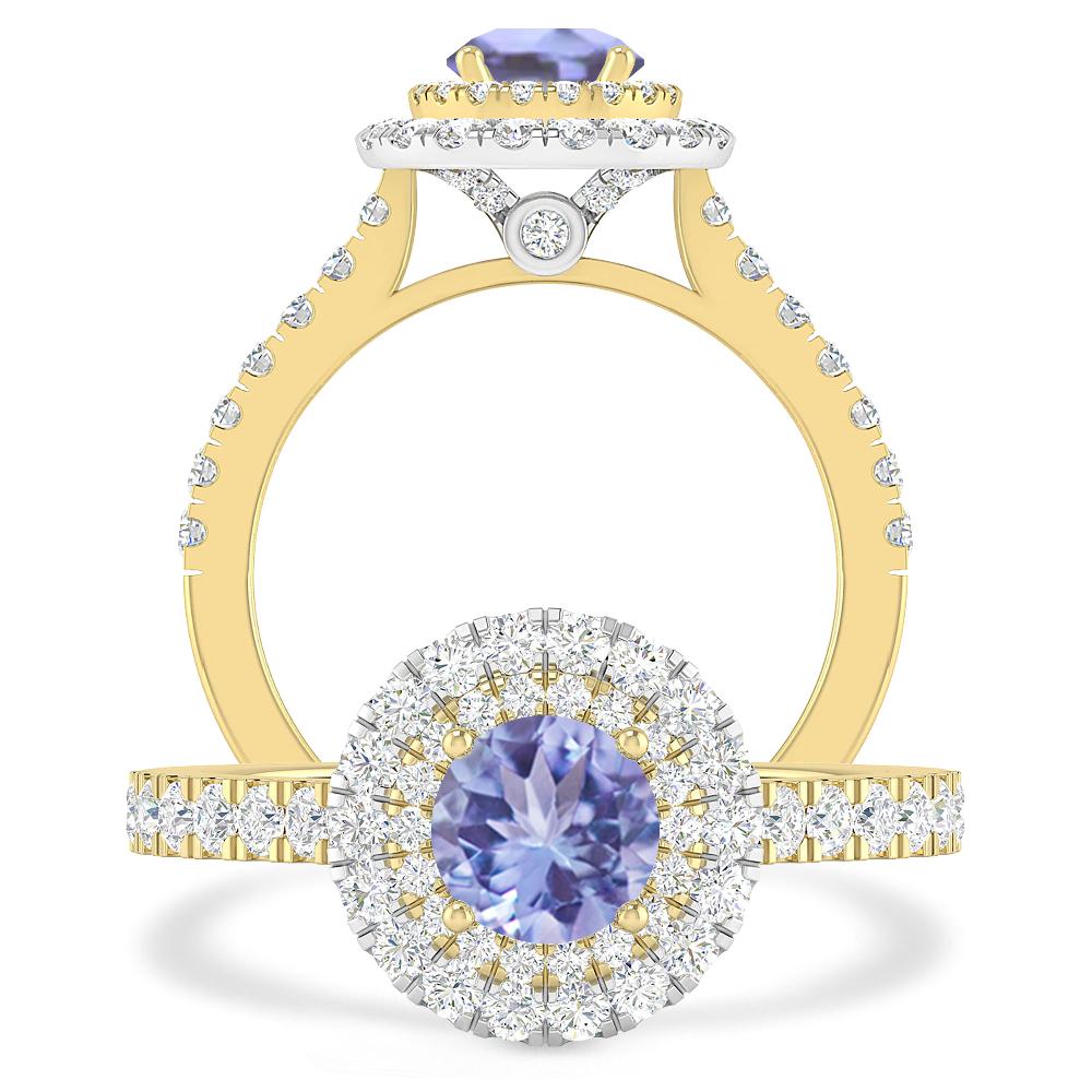 Yellow Gold - Tanzanite