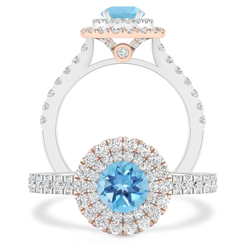 White Gold - Blue Topaz