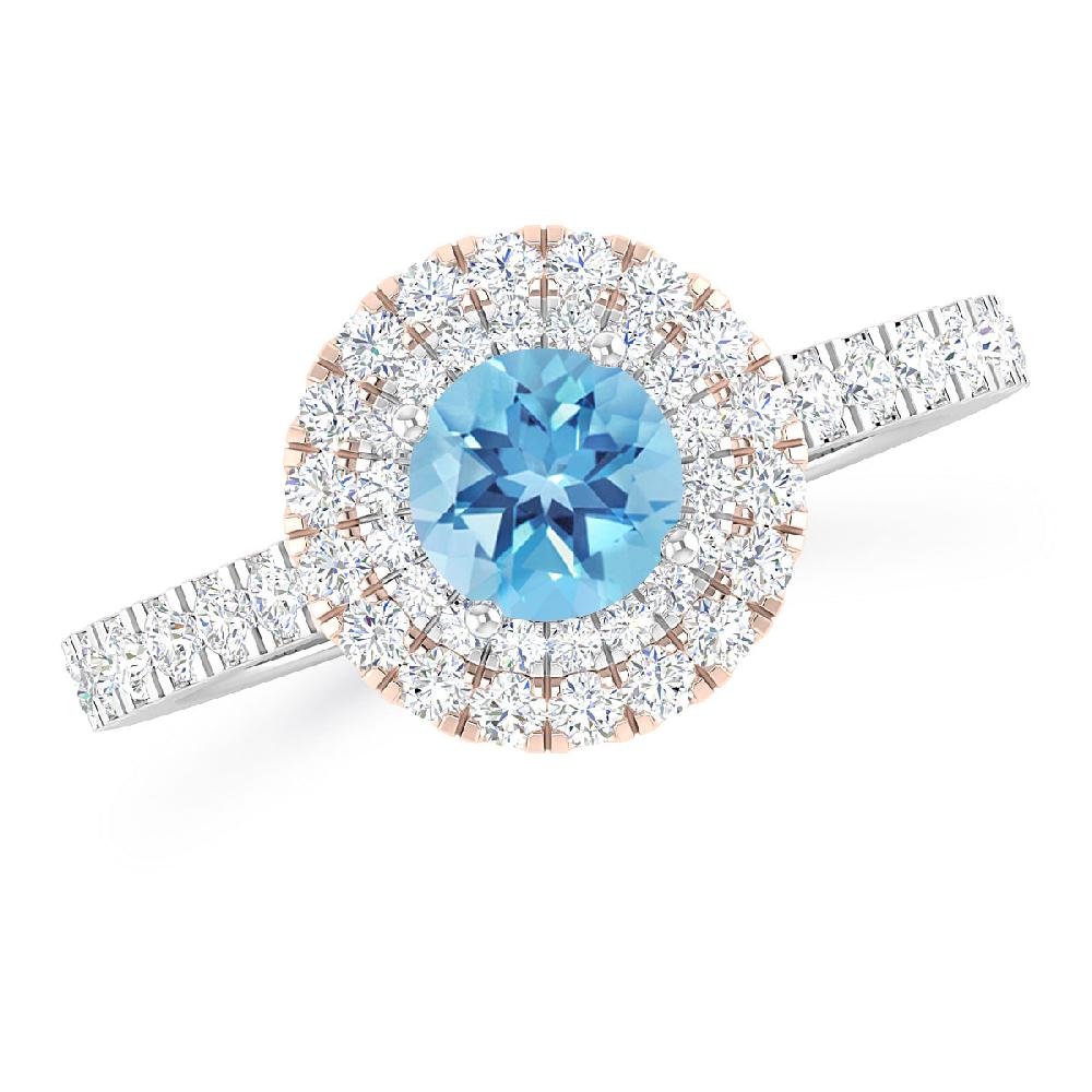 White Gold - Blue Topaz