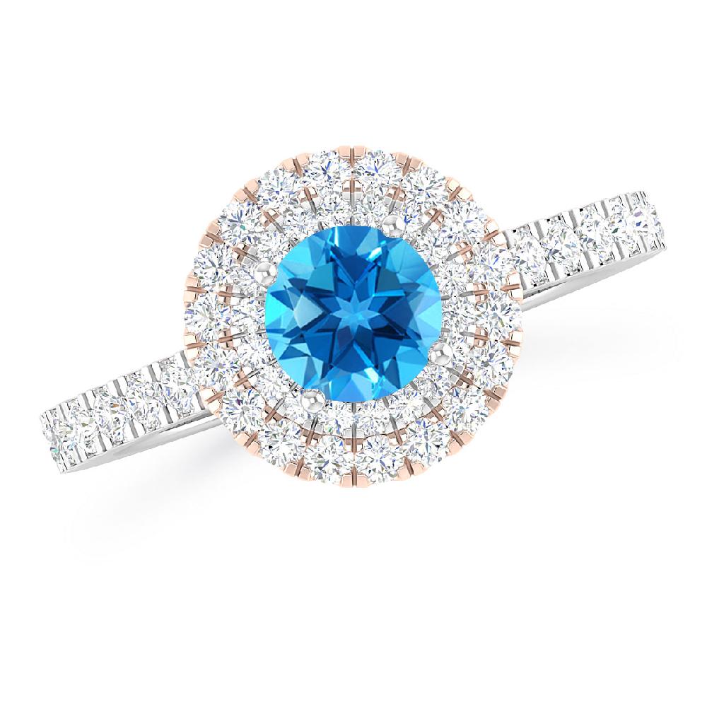 White Gold - Blue Topaz