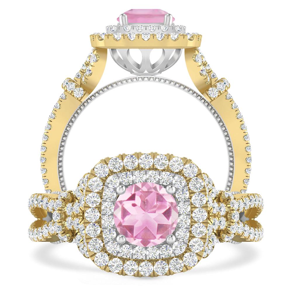 Yellow Gold - Pink Tourmaline