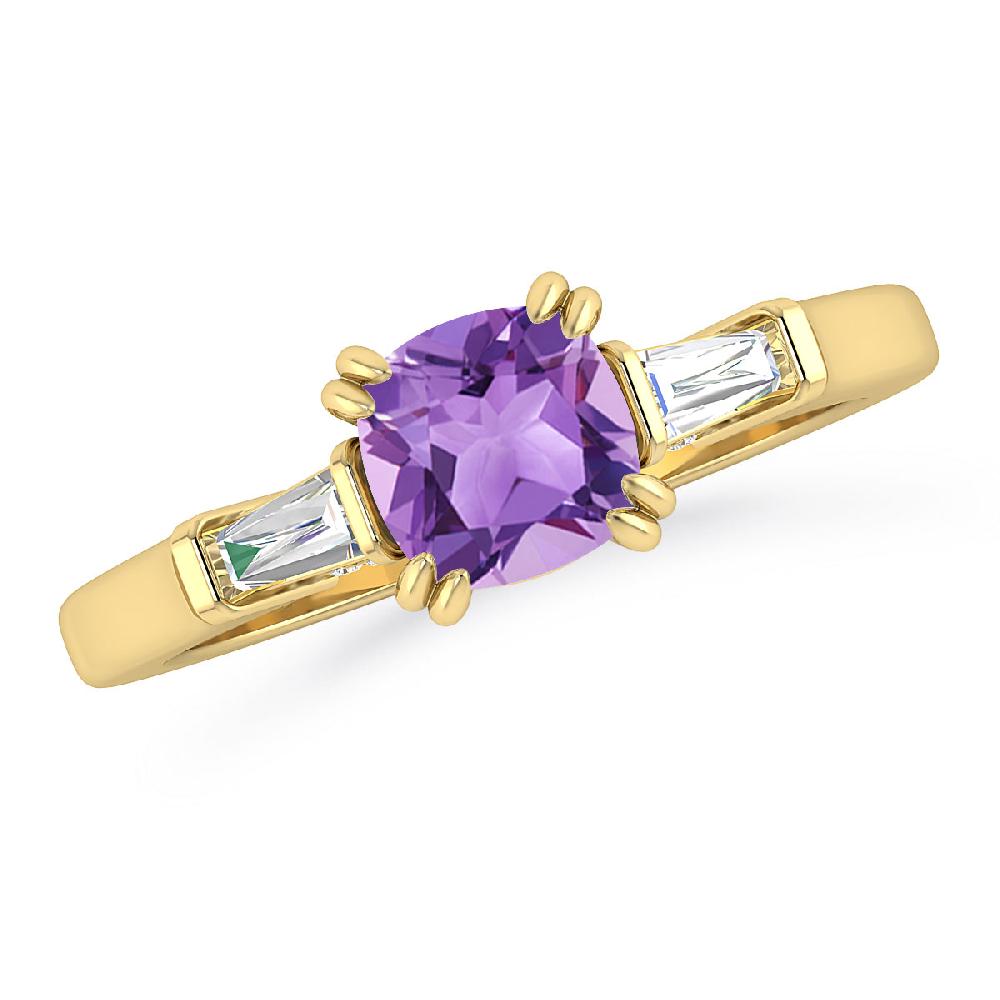 Yellow Gold - Amethyst