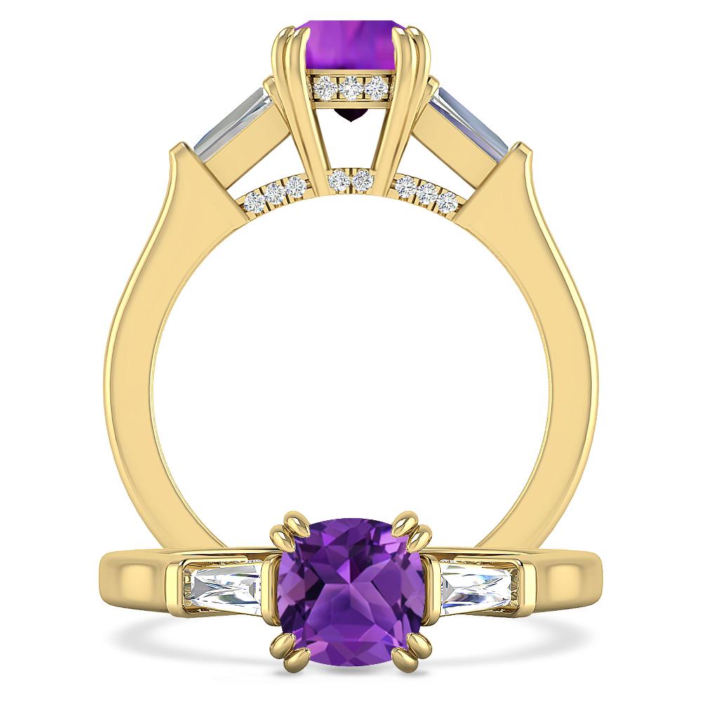 Yellow Gold - Amethyst