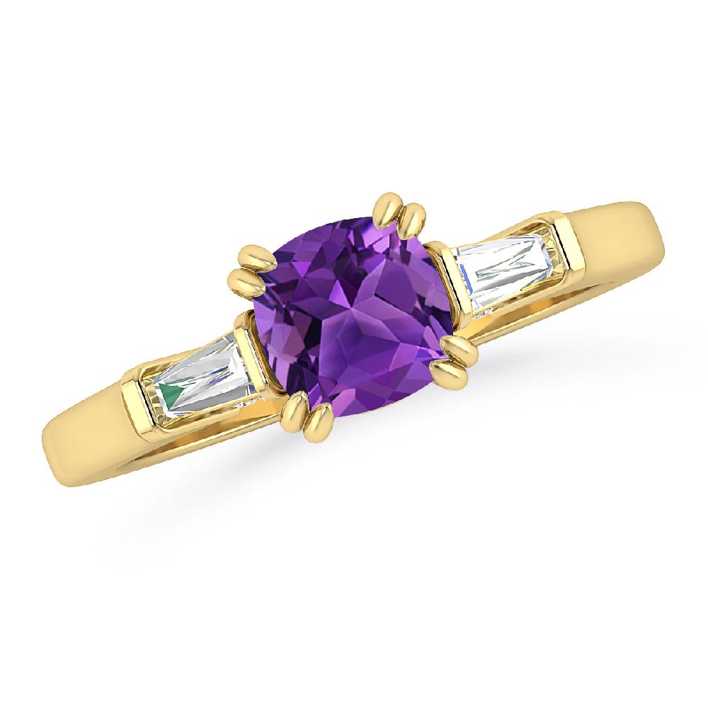 Yellow Gold - Amethyst