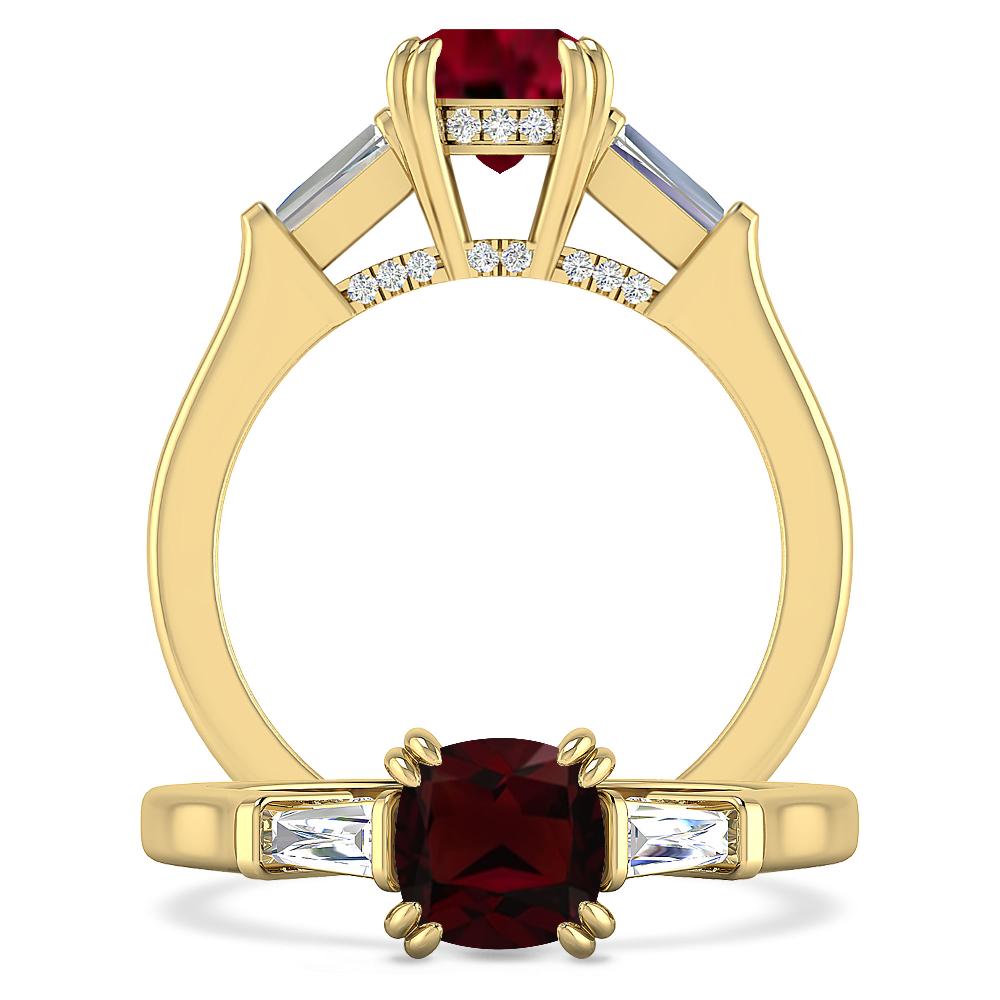 Yellow Gold - Garnet
