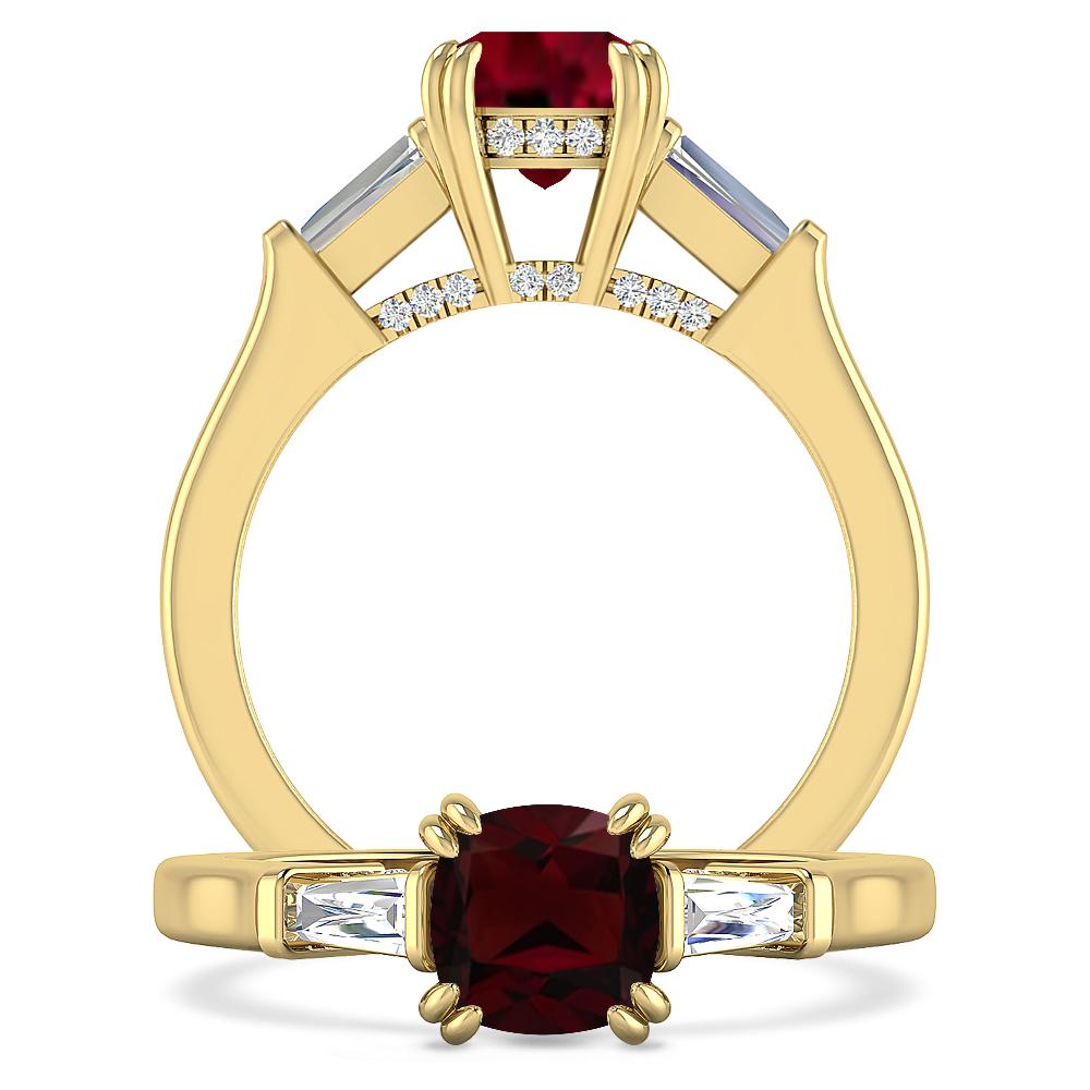 Yellow Gold - Garnet