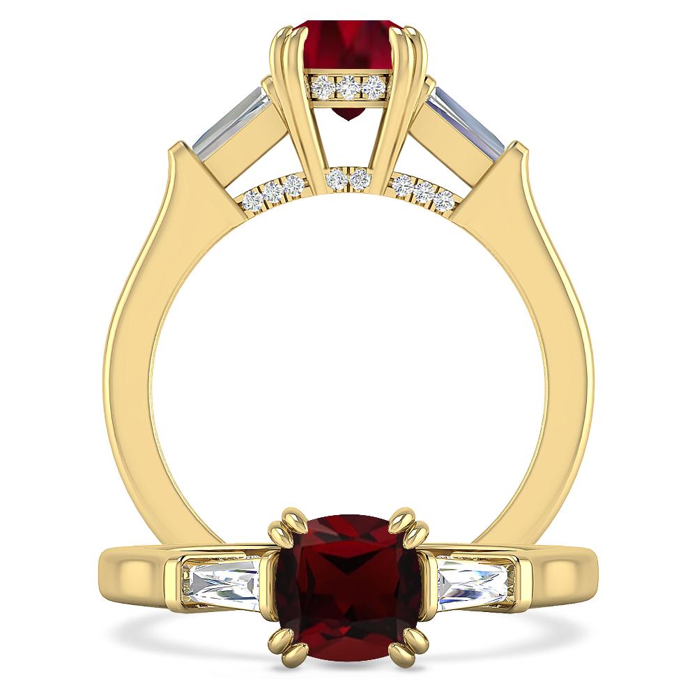 Yellow Gold - Garnet