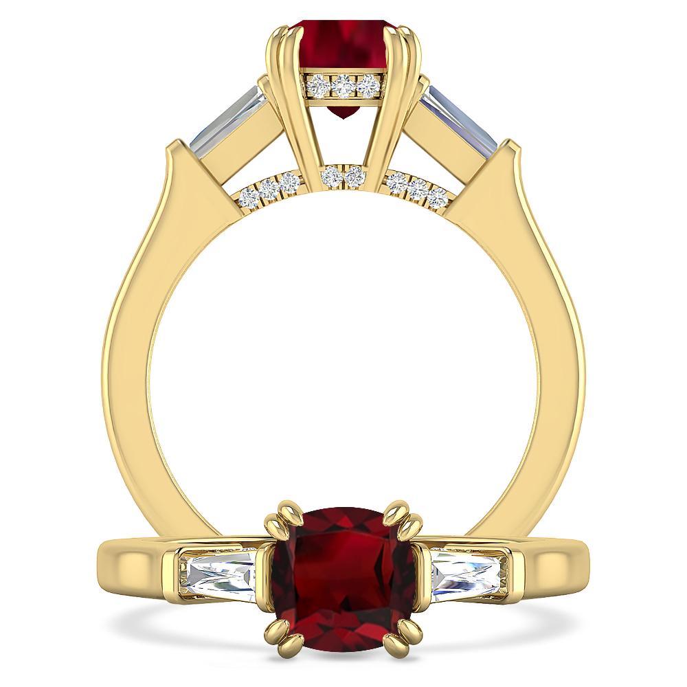 Yellow Gold - Garnet