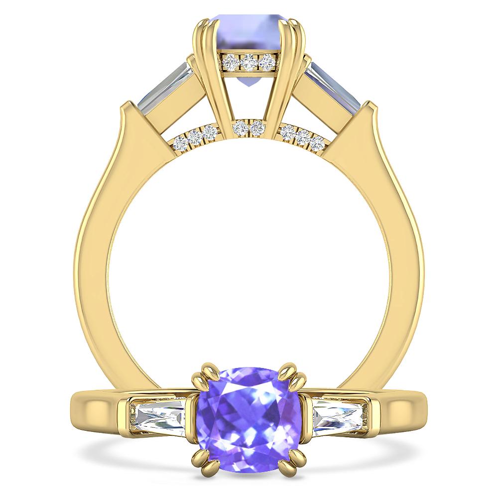 Yellow Gold - Tanzanite