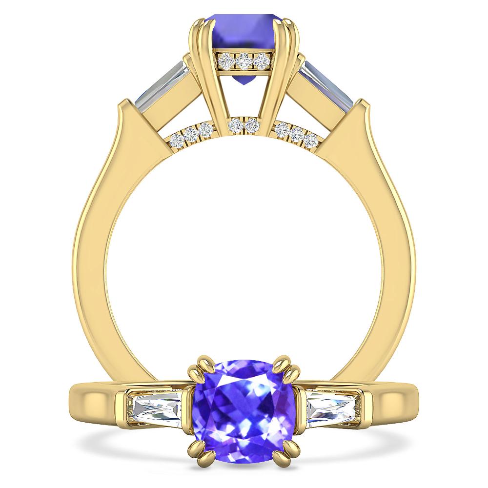 Yellow Gold - Tanzanite