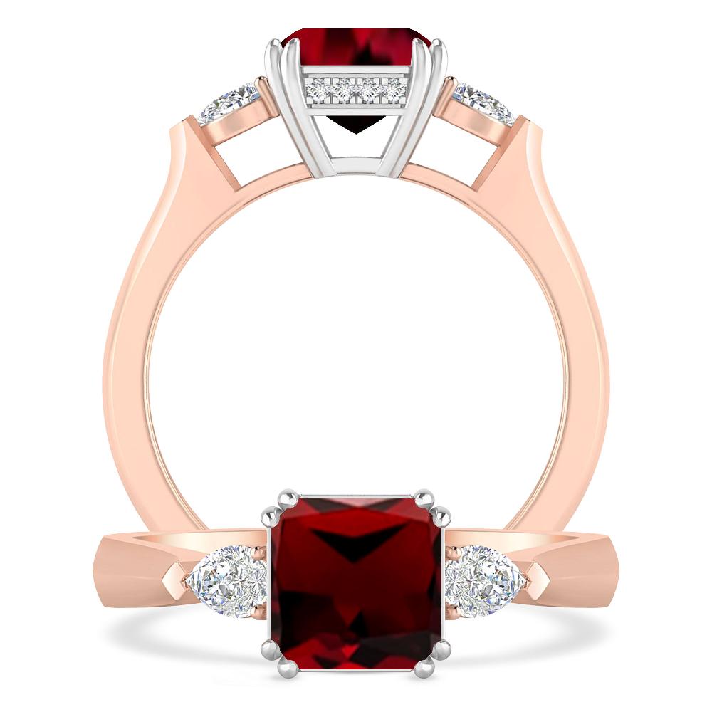 Rose Gold - Garnet