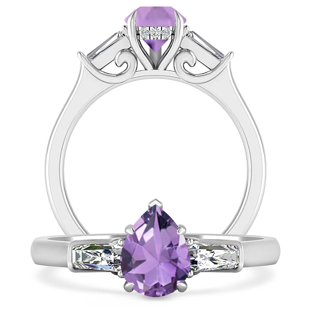 White Gold - Amethyst