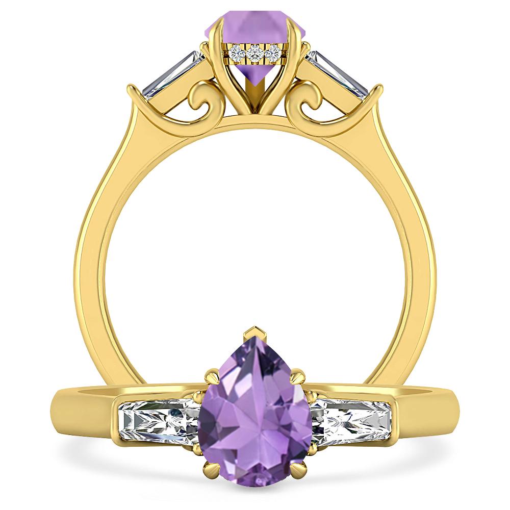 Yellow Gold - Amethyst