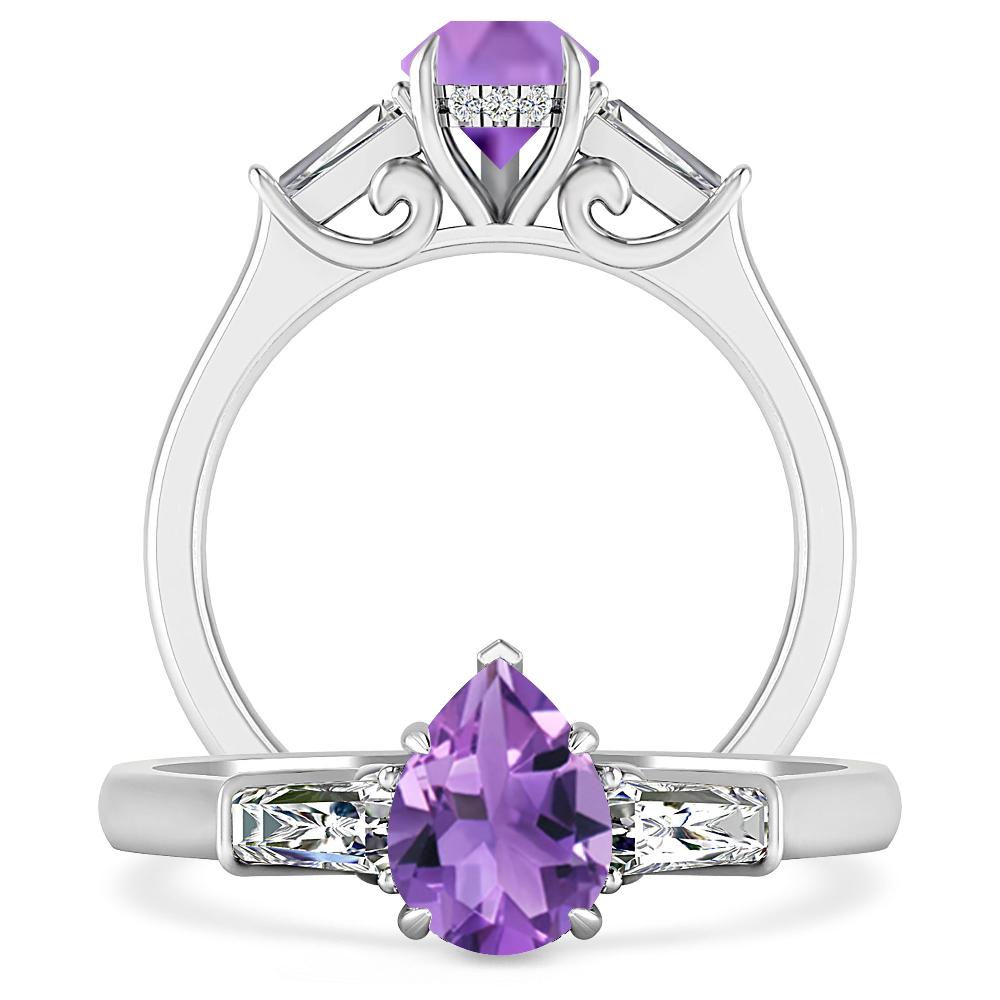 White Gold - Amethyst