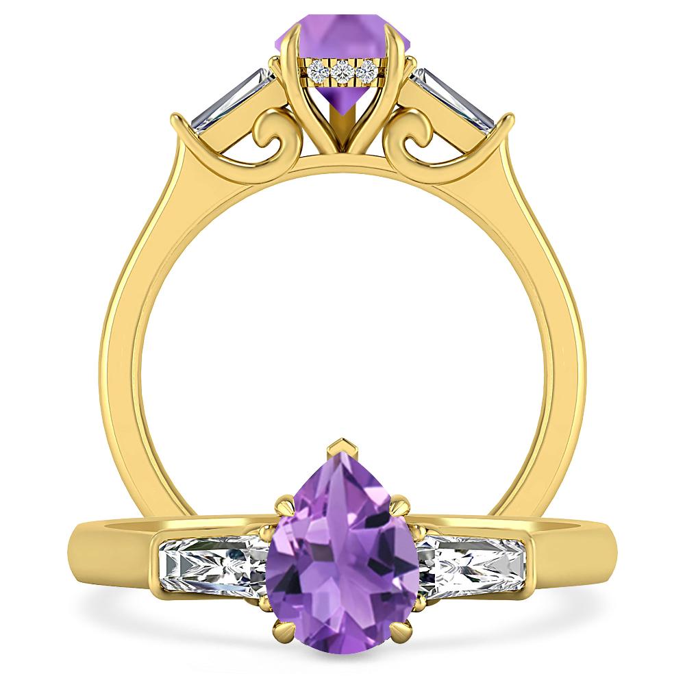 Yellow Gold - Amethyst