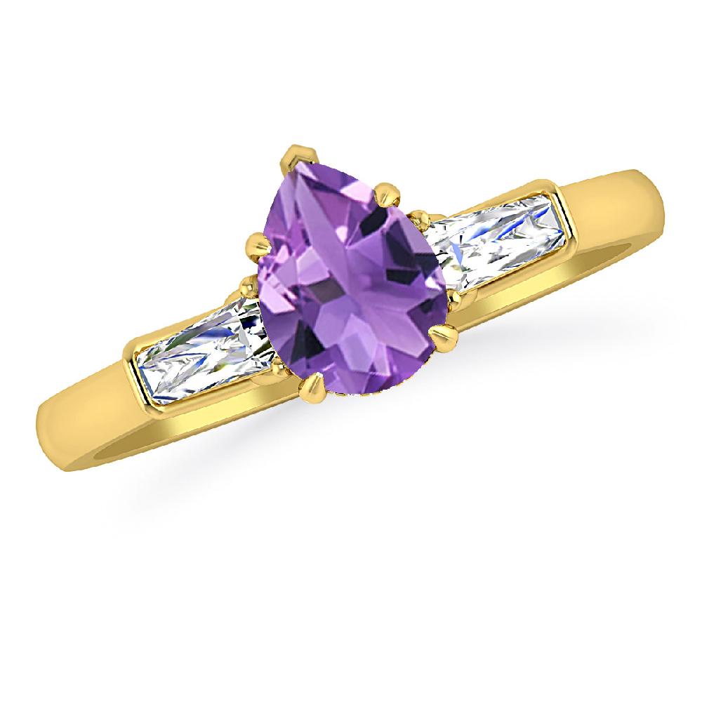 Yellow Gold - Amethyst