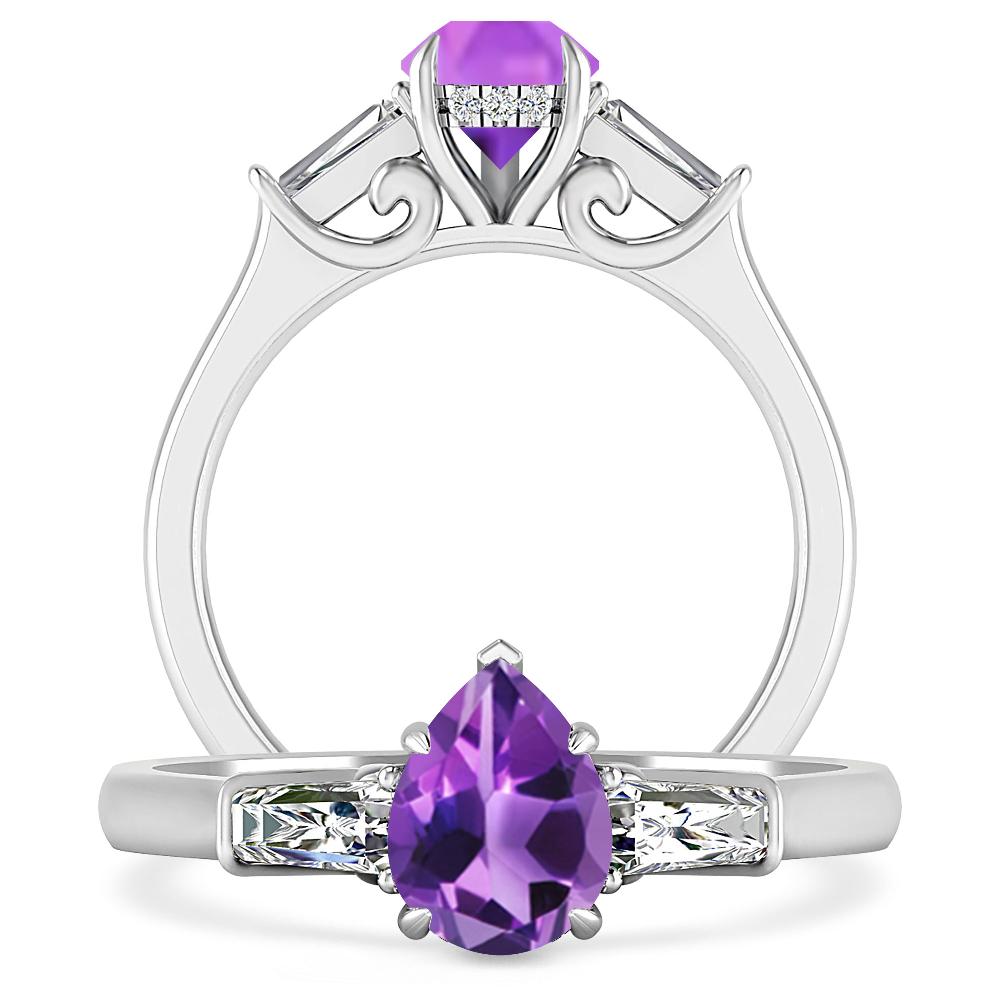 White Gold - Amethyst