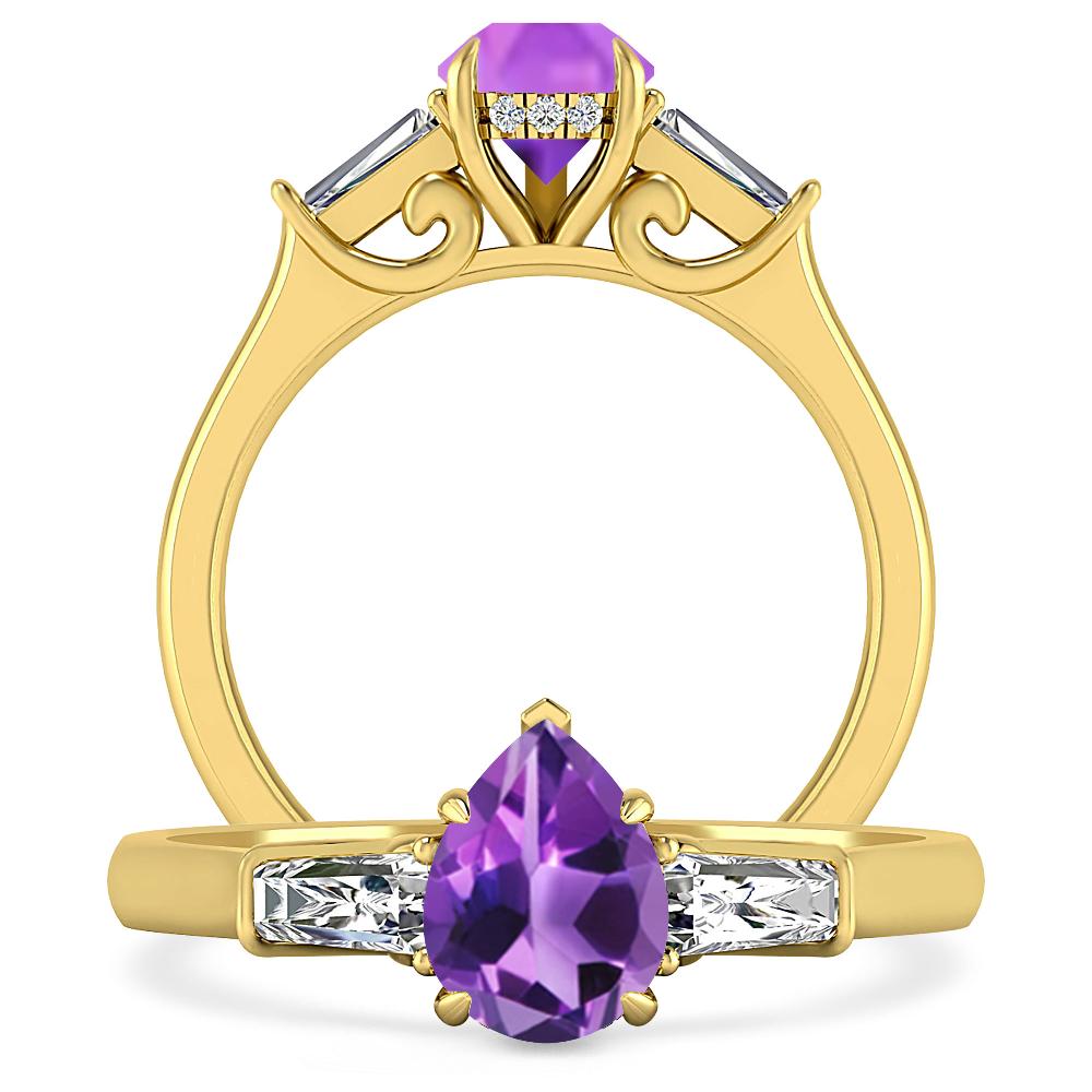 Yellow Gold - Amethyst