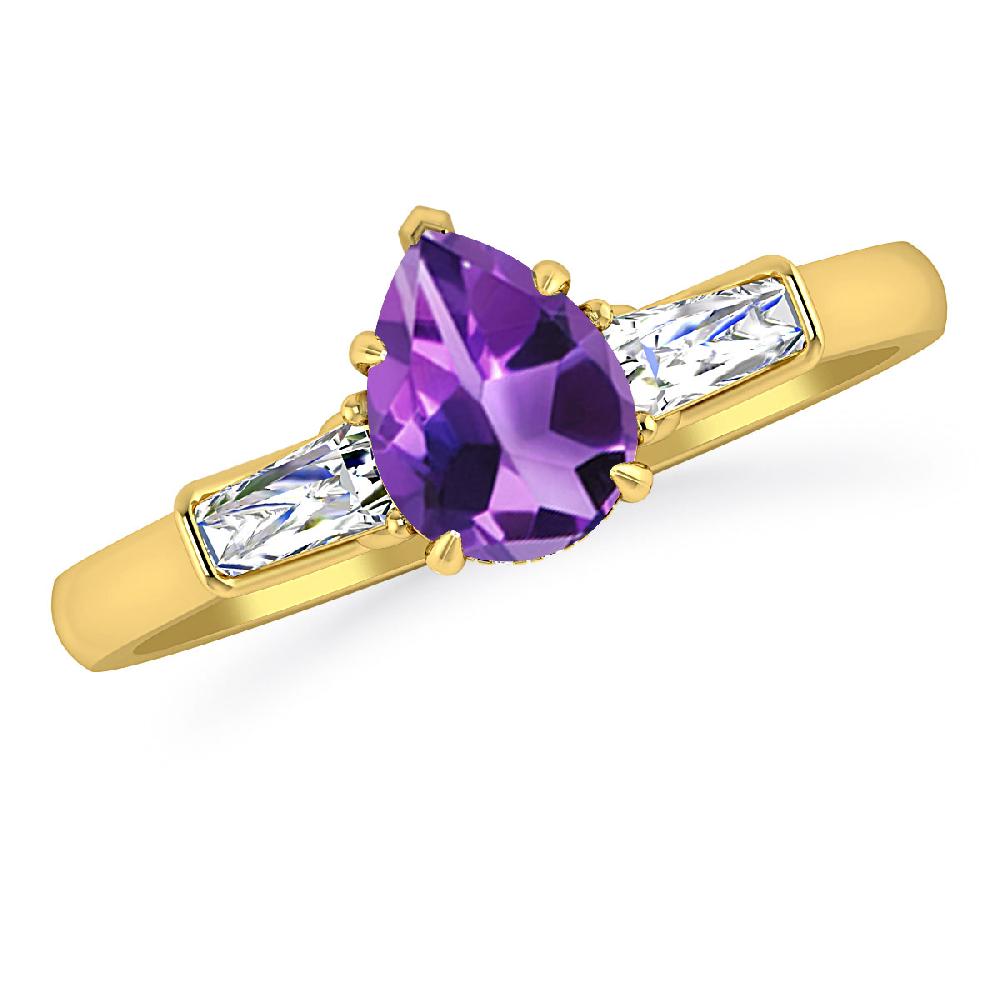 Yellow Gold - Amethyst