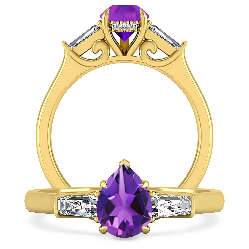 Yellow Gold - Amethyst