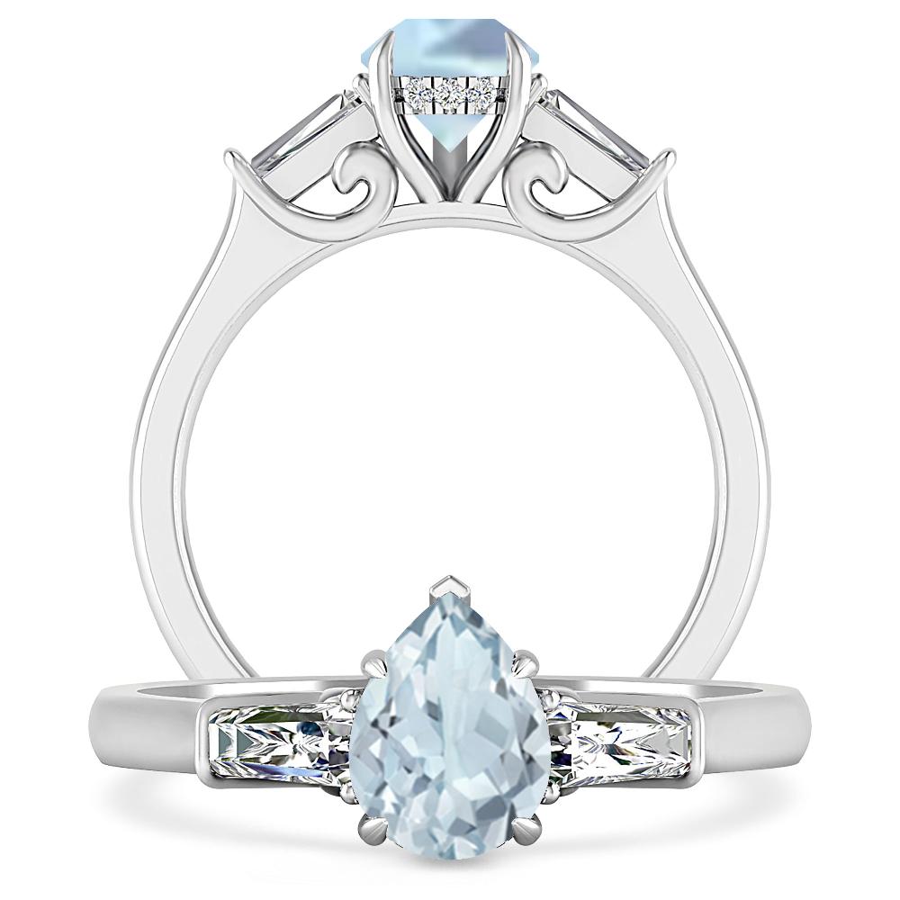 White Gold - Aquamarine