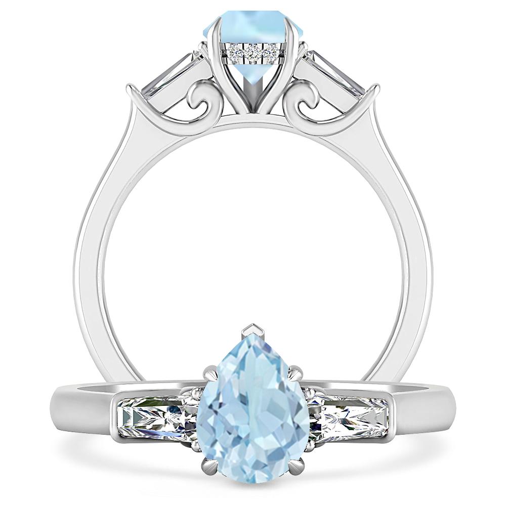 White Gold - Aquamarine