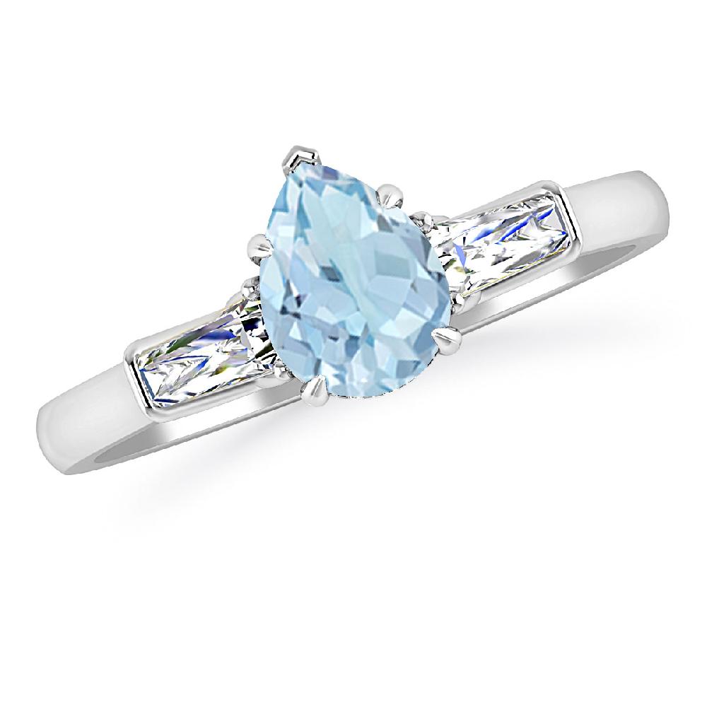 White Gold - Aquamarine